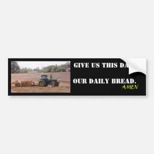 Para Coche Nuestro pegatina diario del tractor del pan