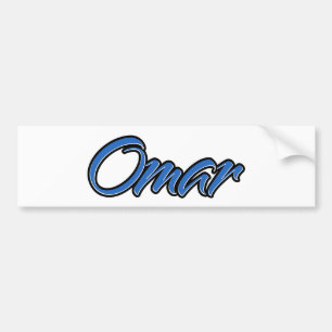 Para Coche Omar Name blue Aufkleber Pegatina Autoaufkleber