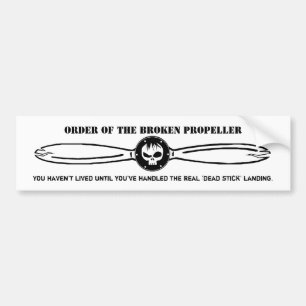 Para Coche Orden del propulsor quebrado - pegatina