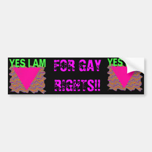 Para Coche ¡PARA LOS DERECHOS DE LOS HOMOSEXUALES!! Pegatina