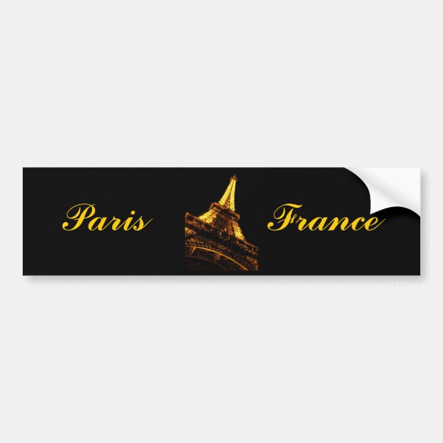 Para Coche París, Francia, Torre Eiffel, Pegatina (Frente)