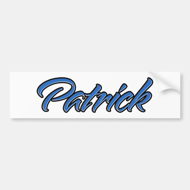 Para Coche Patrick Name blue Aufkleber Pegatina Autoaufkleber (Frente)