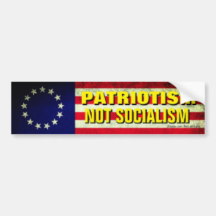 Para Coche Patriotismo, no socialismo, pegatina