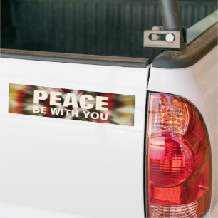 Para Coche Paz Estar Contigo Pegatina De Parachoques De Tejid