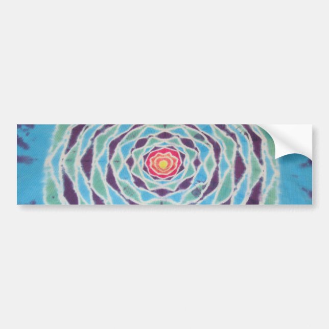 Para Coche Peep Hole Mandala Tie Dye Pegatina (Frente)