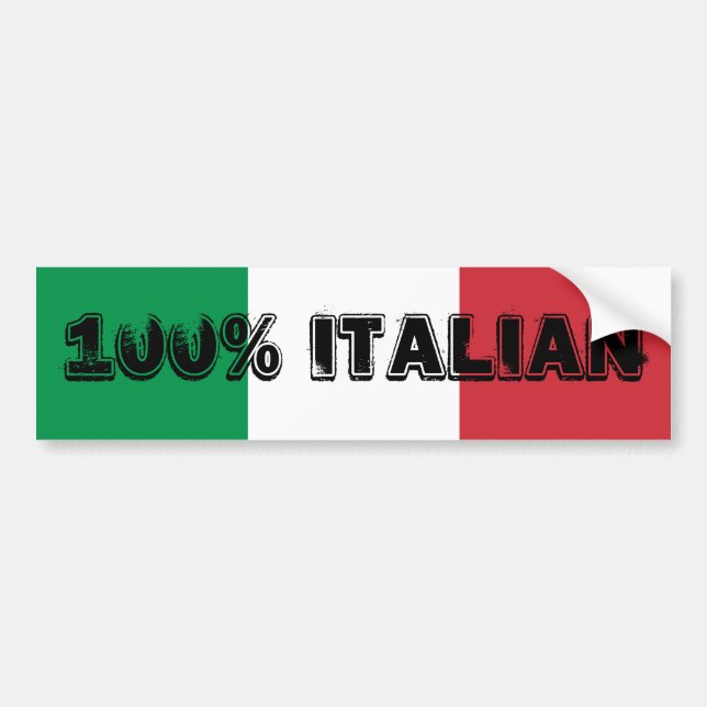 Para Coche Pegatina 100% Italiana (Frente)
