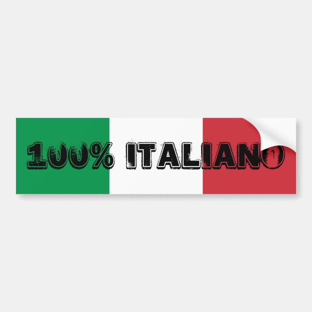 Para Coche Pegatina 100% Italiano (Frente)