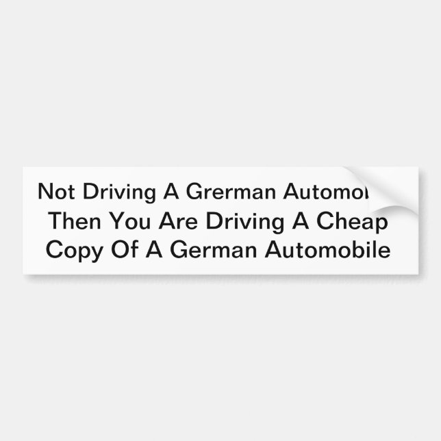 Para Coche Pegatina alemán fresco (Frente)