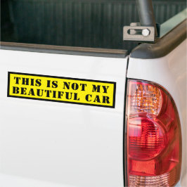 Para Coche Pegatina amarilla elegante con letra personalizada
