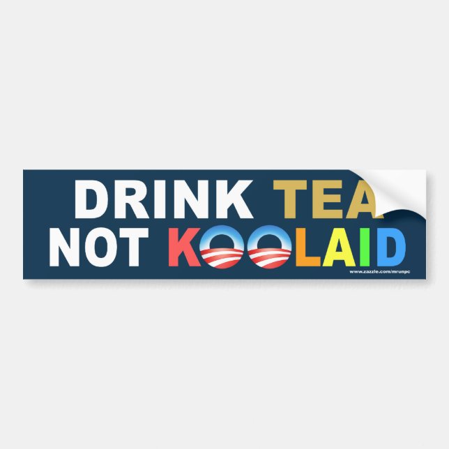 Para Coche pegatina anti Obama "Beba té no Koolaid" (Frente)