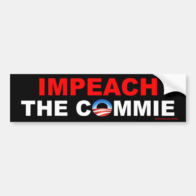 Para Coche pegatina anti Obama "Impeach The Commie" (Frente)