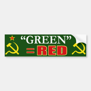 Para Coche pegatina antidemócrata "El verde es nuevo rojo"