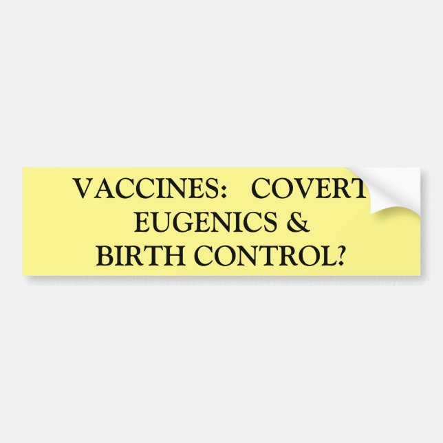 Para Coche Pegatina antiparachoques de la vacuna antigénica y (Frente)