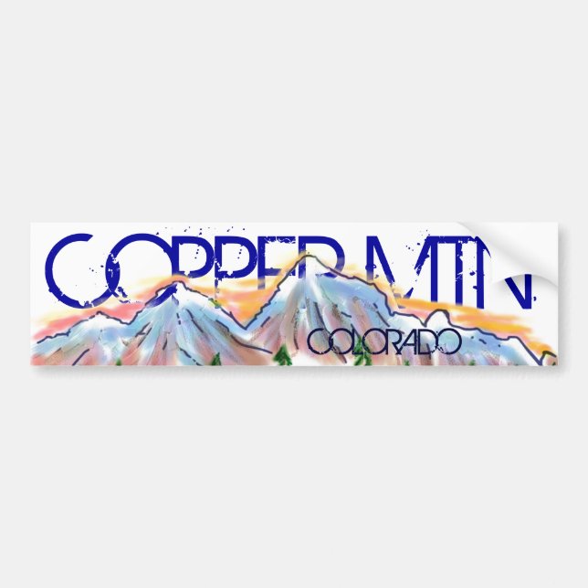 Para Coche Pegatina artístico de montaña Copper Mountain Colo (Frente)