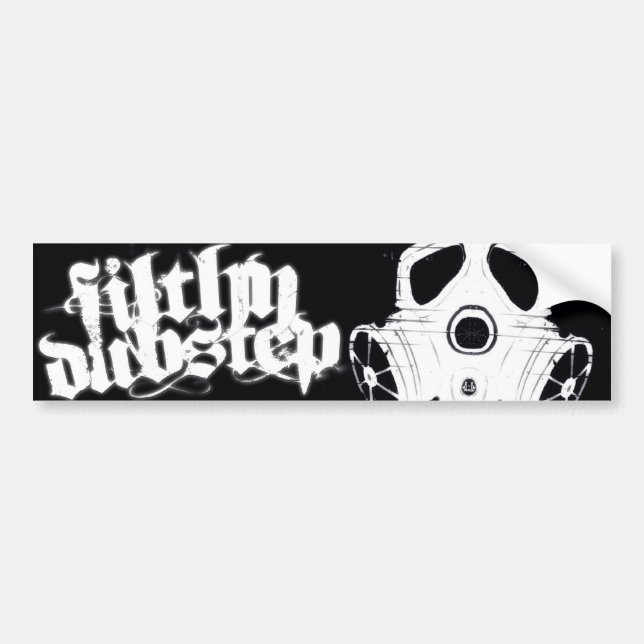 Para Coche Pegatina asqueroso 1 (negro) de Dubstep Bumber (Frente)