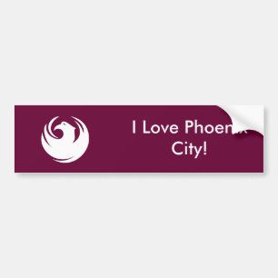 Para Coche Pegatina Bandera de la Ciudad de Phoenix, Arizona