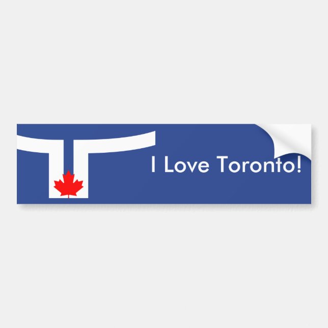 Para Coche Pegatina Bandera de Toronto, Canadá (Frente)