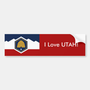 Para Coche Pegatina Bandera de Utah, EE. UU.