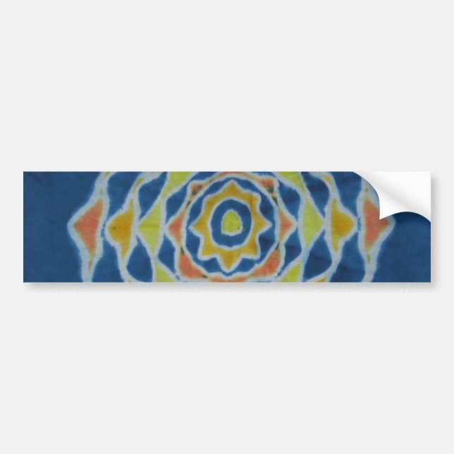 Para Coche Pegatina Blue Mandala Tie Dye (Frente)