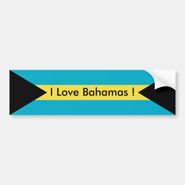 Para Coche Pegatina con bandera de Bahamas (Frente)