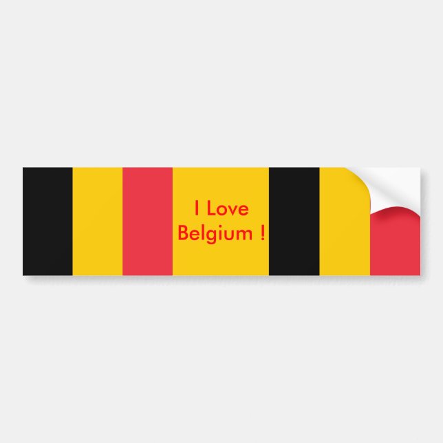 Para Coche Pegatina con bandera de Bélgica (Frente)