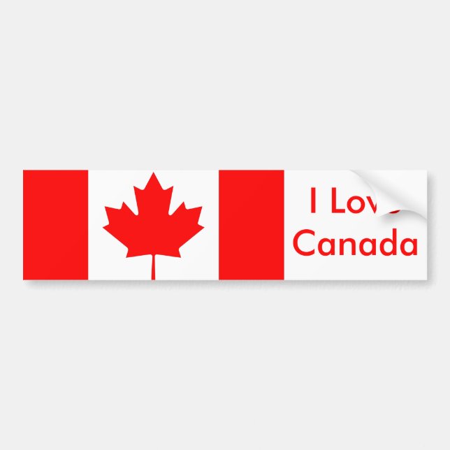 Para Coche Pegatina con bandera de Canadá (Frente)