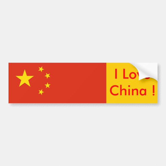 Para Coche Pegatina con bandera de China (Frente)
