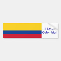 Pegatina con bandera de Colombia