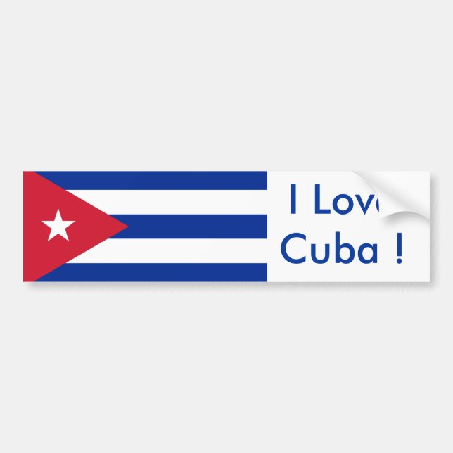 Para Coche Pegatina con bandera de Cuba (Frente)