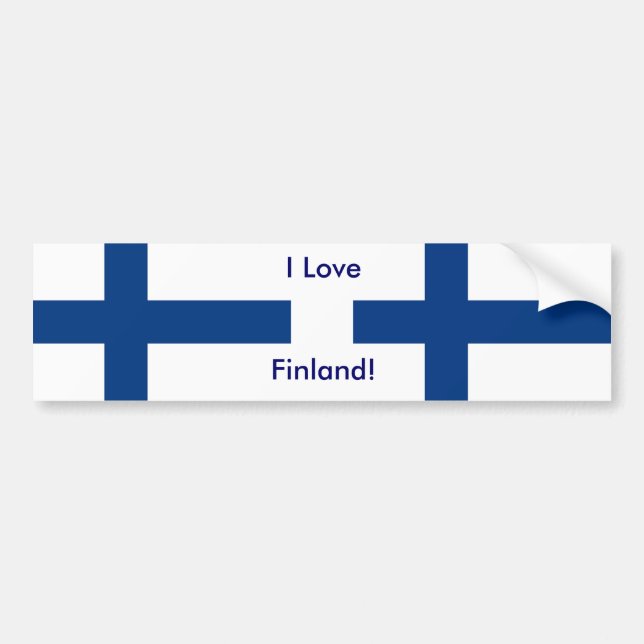 Para Coche Pegatina con bandera de Finlandia (Frente)