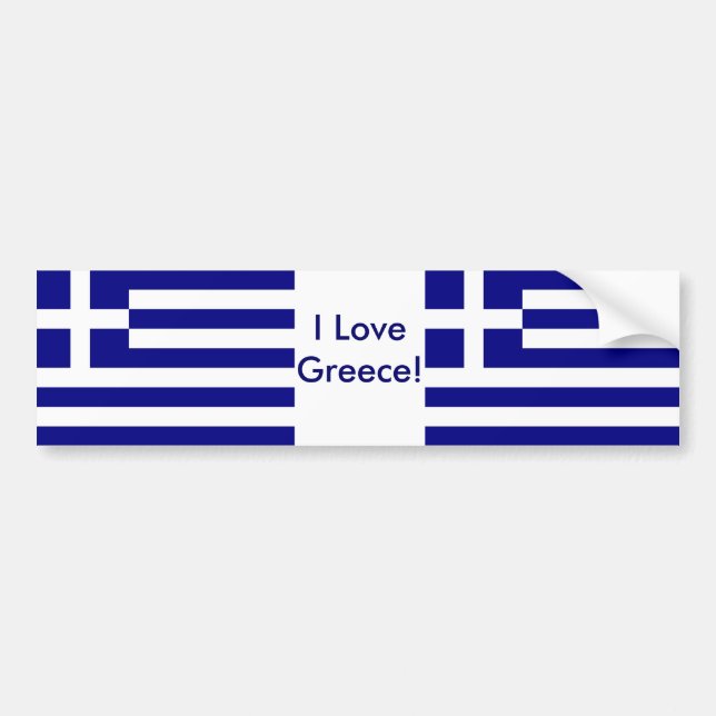 Para Coche Pegatina con bandera de Grecia (Frente)