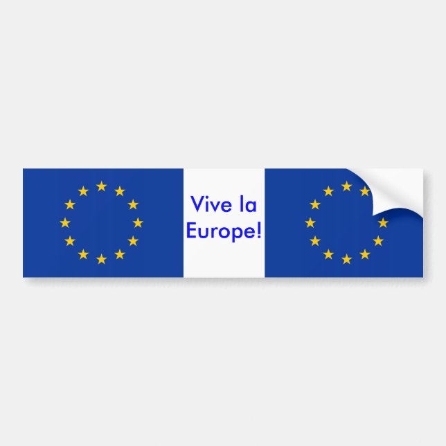 Para Coche Pegatina con bandera de la Unión Europea (Frente)