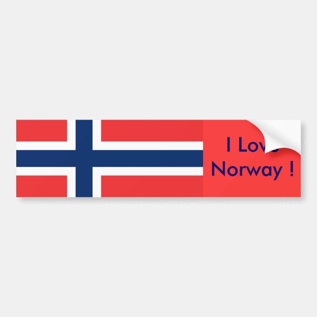 Para Coche Pegatina con bandera de Noruega (Frente)