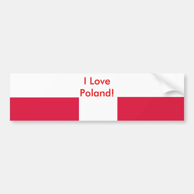 Para Coche Pegatina con bandera de Polonia (Frente)