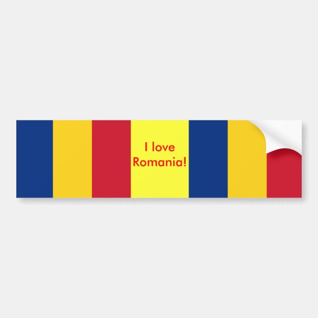 Para Coche Pegatina con bandera de Rumania (Frente)