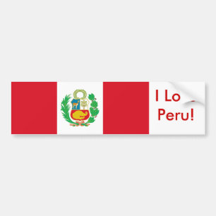 Para Coche Pegatina con bandera del Perú