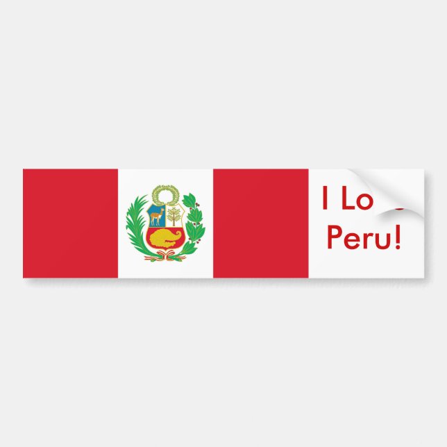 Para Coche Pegatina con bandera del Perú (Frente)