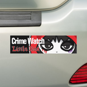 Para Coche Pegatina de Alerta de Crimen Pequeño Rojo