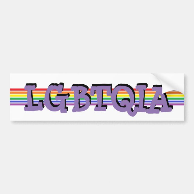 Para Coche Pegatina de arcoíris de orgullo LGBTQIA (Frente)