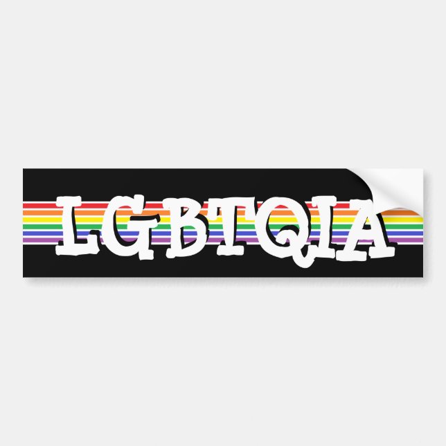 Para Coche Pegatina de arcoíris de orgullo LGBTQIA (Frente)