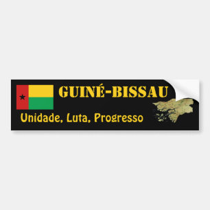 Para Coche Pegatina de bandera y mapa de Guinea-Bissau