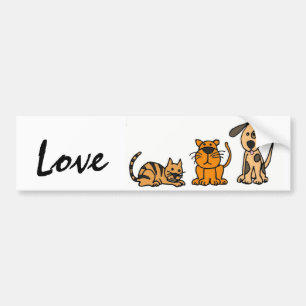 Para Coche Pegatina de Bumber del amor de los perros y de los