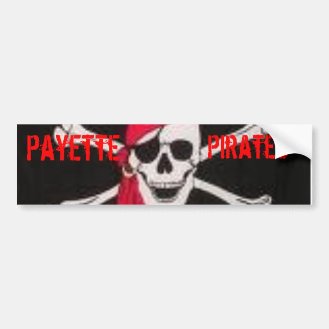 Para Coche Pegatina de Bummper del pirata de Payette (Frente)