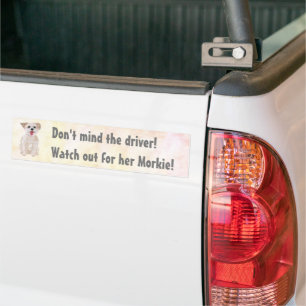 Para Coche Pegatina de bumper divertida de Morkie