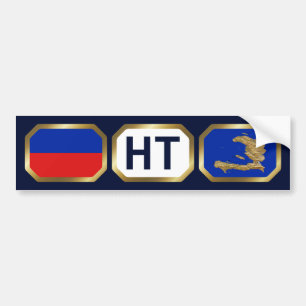 Para Coche Pegatina de código de mapa de bandera de Haití