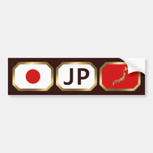 Para Coche Pegatina de código de mapa de bandera de Japón