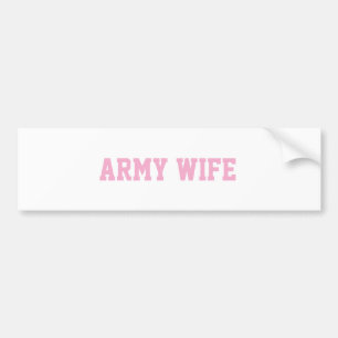 Para Coche Pegatina de esposa del ejército