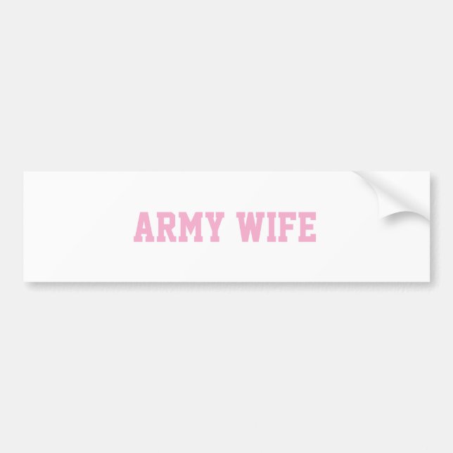 Para Coche Pegatina de esposa del ejército (Frente)