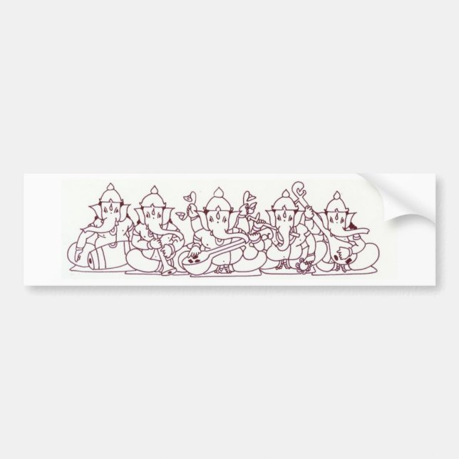 Para Coche Pegatina de Ganesha (Frente)