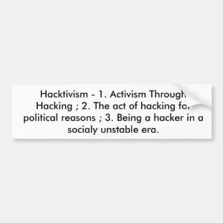 Para Coche Pegatina de Hacktivism